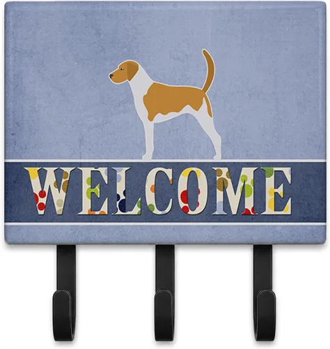 Vista 24 de Caroline's Treasures Afghan Hound - Gancho de pared de bienvenida, triple, multicolor Afghan Hound Welcome artwork on ceramic tile with three