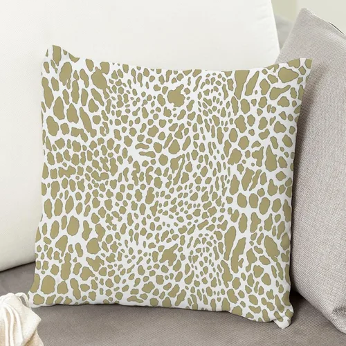 Vista 51 de Funda de cojín decorativa con estampado de guepardo verde peridoto para sofá, funda de almohada verde crema con estampado de leopardo con A-16