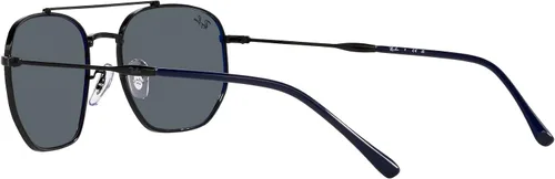 Vista 5 de Ray-Ban Gafas de sol unisex con montura dorada, lentes marrones, 2.126 in