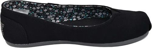 Vista 6 de Skechers BOBS - Zapatos planos estilo bailarina de felpa de lino para mujer