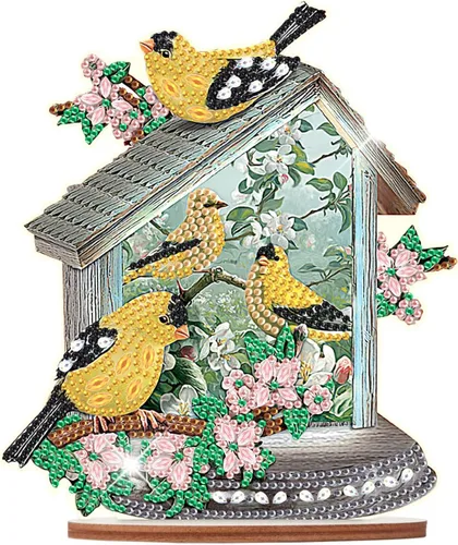 Vista 18 de Kits de adornos de escritorio de pintura de diamante para adultos, ángel mamá, sosteniendo bebé, arte de diamante por números, decoraciones