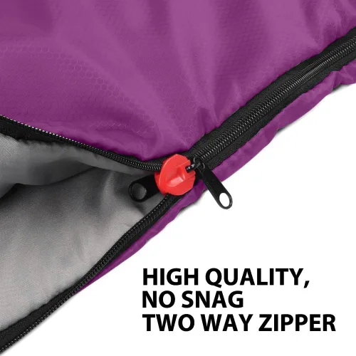 Vista 5 de Gold Armour Sacos de dormir para adultos, niños, niñas, mochileros, senderismo, campamento, clima frío y cálido 4 estaciones, uso en interiores
