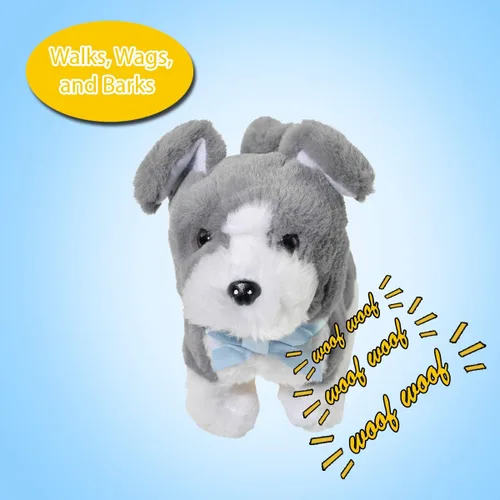 Vista 2 de Home-X - Schnauzer juguetes para perros eléctricos mascotas interactivas animales de peluche