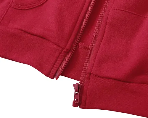 Vista 5 de ROMPERINBOX Sudadera con capucha para bebé y niña, con cremallera completa, ligera, delgada, abrigo, sudaderas de 0 a 24 meses