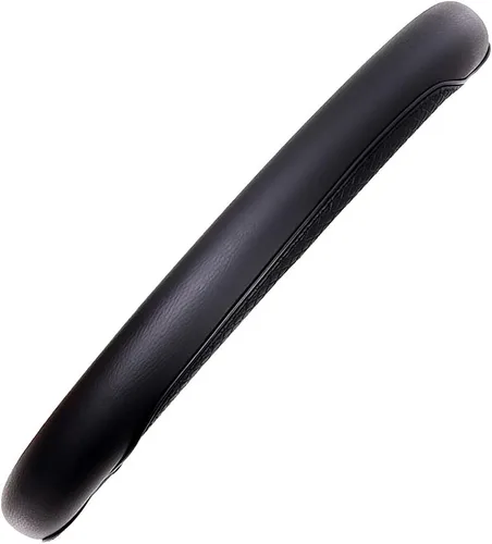 Vista 3 de Flying Banner Fundas para volante de automóvil, de piel sintética, anillo de masaje resistente, antideslizante, deportivo, 15 pulgadas (negro negro)