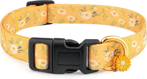 Vista 7 de Collar de perro hecho a mano para perros pequeños, medianos y grandes, verde aguacate con colgante, collares de moda para otoño e invierno (pequeño)
