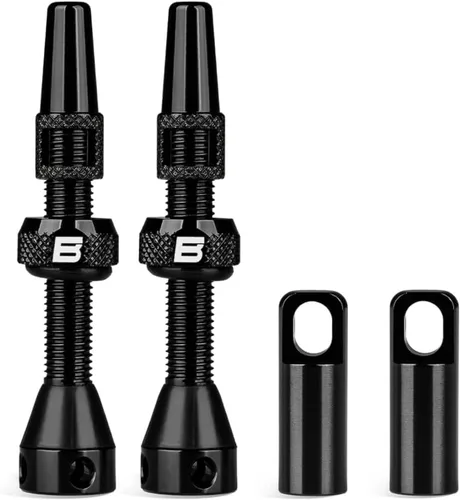 Vista 21 de BWSHLF Vástago de Válvula Sin Cámara Presta 40/44/55/60/65/70/80/100 mm, Kit de Vástago Presta de Aleación Super Ligera con Herramienta