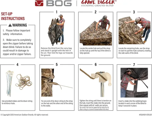 Vista 6 de BOG Persianas de camuflaje con cremalleras silenciosas StealthZip, ventanas de 360 grados, ventanas silenciosas StealthTrac y tela 600D resistente