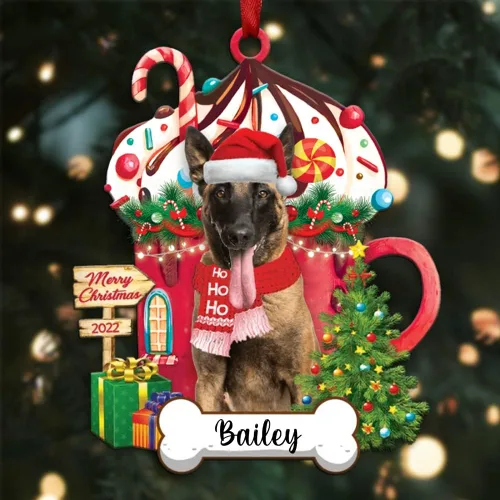 Vista 59 de Amantes de los perros de Navidad – Navidad de perros disponibles para muchos perros Shi Tzu – Adorno con forma personalizada, adorno de Navidad