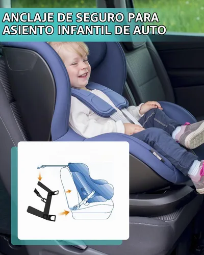 Vista 9 de Kit de Anclaje de Pestillo para Asiento Infantil de Coche, Correa de Seguridad para Asiento de Coche, Adaptador de Pestillo ISOFIX de Acero para Kit
