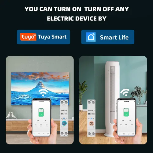 Vista 7 de Interruptor de circuito inteligente WiFi 63A MCB, relé temporizador de medición de potencia para TUYA Smart Home Interruptor de control remoto