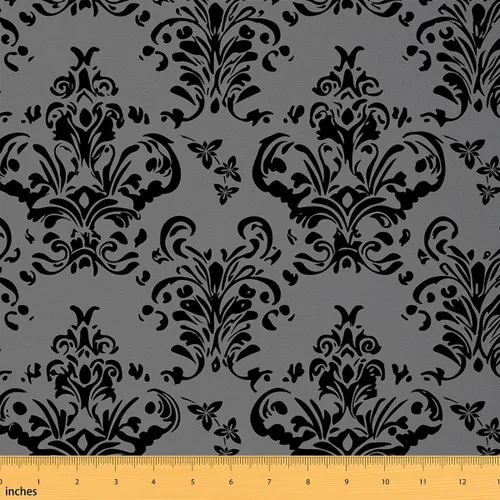 Vista 11 de Feelyou The Yard - Tela bohemia ondulada para tapicería para sillas, estampado de ondas bordadas de arco iris, tribal, étnico, geométrico, azul