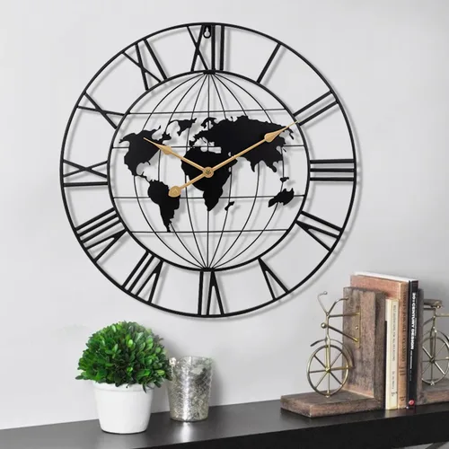 Vista 9 de SIN&MI Reloj de pared grande para decoración de sala de estar, gran arte decorativo de pared, reloj de péndulo, funciona con pilas, sin tictac