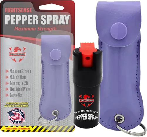 Vista 10 de FIGHTSENSE Spray de pimienta de defensa propia, 1/2 oz, tamaño compacto, fórmula de grado policial de máxima potencia, la mejor herramienta
