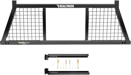 Vista 3 de RealTruck Backrack Marco de Estante Semi-Persianas + Kit de Hardware para uso con caja de herramientas de 21 pulgadas, combo Sin Perforación