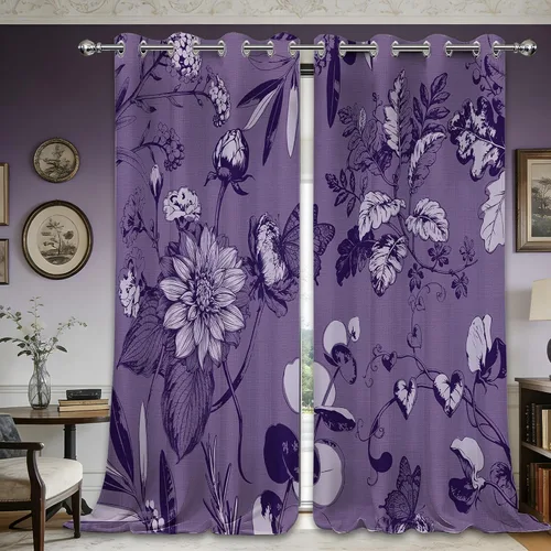 Vista 45 de Cortinas opacas negras y doradas, cortinas modernas de mediados de siglo para dormitorio, sala de estar, 63 pulgadas de largo, juego de 2 paneles