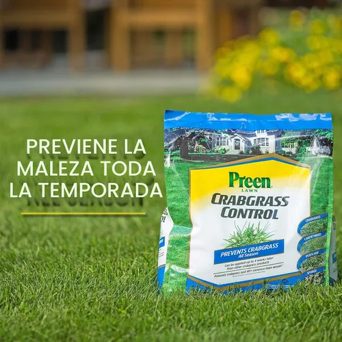Vista 2 de Preen Control de pasto cangrejo para césped, bolsa de 15 libras, cubre