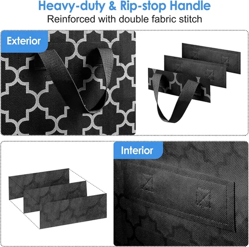 Vista 6 de ISELIFE Bolsas de Almacenamiento 100L Paquete de 2 Bolsas Grandes para Mantas y Ropa, Contenedores de Organización y Almacenamiento para Ropa
