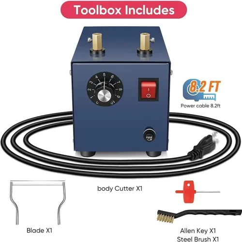 Vista 5 de Electric Rope Cutter - Hot Knife Heating Machine for Cutting Fabric, Rubber, Ribbon, Webbing & Belting - Heats Up to 500℃ for Precision Cutting