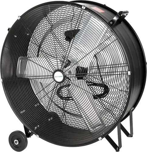 Vista 7 de BILT HARD Ventilador de tambor industrial de alta velocidad 8100 CFM de 24 pulgadas, ventilador de taller de metal de inclinación resistente de 3
