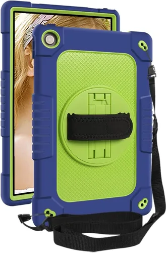 Vista 8 de Mignova - Funda para tablet Lenovo M10 Plus de 3ª generación 2022 con función atril giratoria incorporada, correa de hombro, correa de mano, híbrida