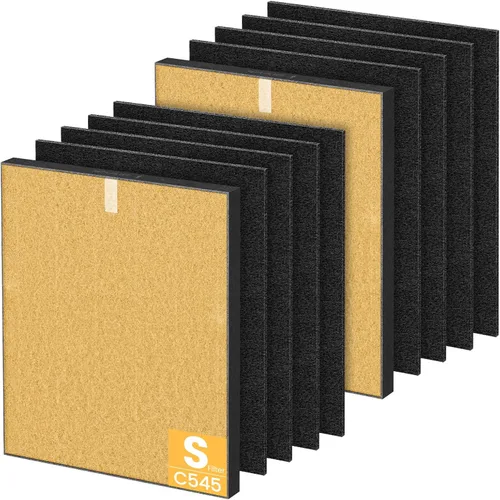 Vista 9 de C545 Filtro de repuesto HEPA S compatible con purificador de aire Winix C545, reemplaza a la parte 1712-0096-00 y 2522-0058-00, 1 filtro HEPA + 4