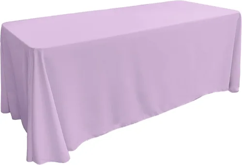 Vista 183 de LA Linen Mantel rectangular lavable de popelín de poliéster, resistente a las manchas y a las arrugas, cubierta de mesa 60x84, mantel de tela
