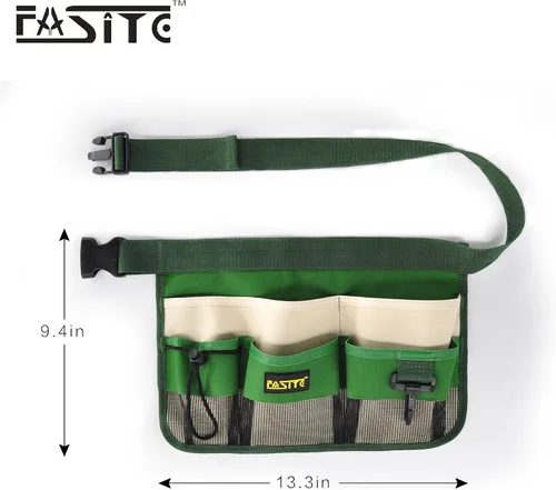 Vista 3 de 7-Pocket Cinturón de herramientas para jardinería (bolsas de tipo riñonera con bolsillos colgantes)