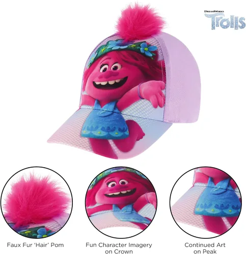 Vista 3 de DreamWorks Gorra de béisbol ajustable para niñas de 4 a 7 años