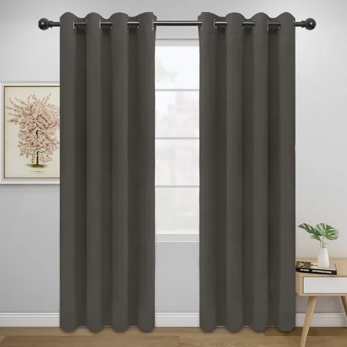 Vista 35 de Easy-Going - Cortinas opacas para dormitorio, aislamiento térmico sólido con ojales, cortinas de ventana para reducción de ruido, cortinas