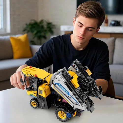 Vista 6 de Reobrix Uva Cosechadora RC Tractor Building Set Ciudad Construcción