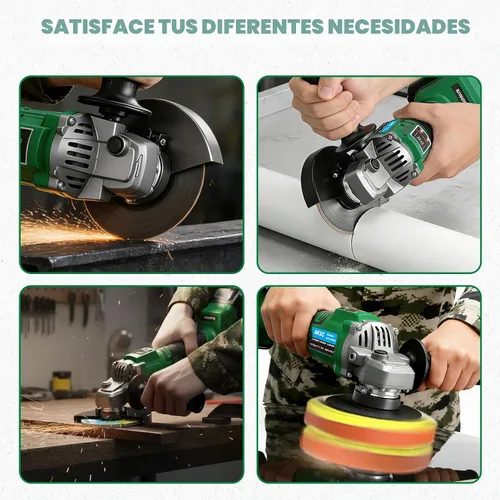 Vista 4 de Herramienta de amoladora angular inalámbrica de 4-1/2 pulgadas, kit de amoladora de batería de 20 V, amoladoras angulares de potencia sin escobillas