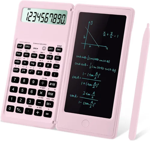 Vista 11 de IPepul Calculadoras científicas para estudiantes, pantalla grande de 10 dígitos, calculadora de matemáticas con bloc de notas, imprescindibles