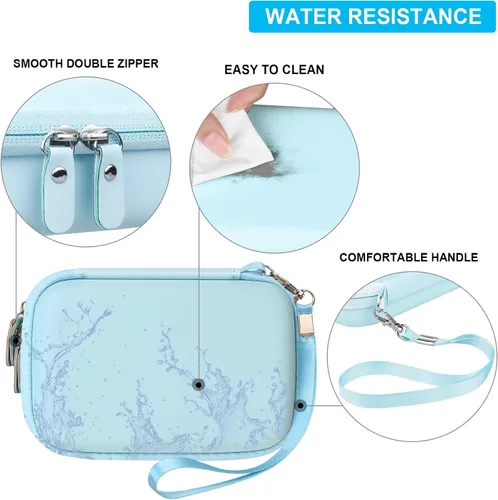 Vista 3 de Funda rígida de viaje para Yoto Mini (edición 2024) para niños, reproductor de audio Bluetooth sin pantalla, funda protectora con bolsillo de malla