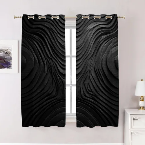 Vista 154 de Maritime Ocean Blackout Tier Curtains, Anchors Nautical Art Half Window Drapes for Kitchen with Rod Pocket,Room Darkening 2 Pack 26X24 Inches