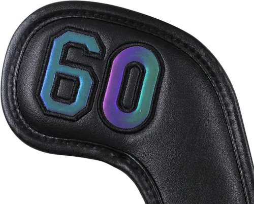 Vista 5 de Scott Edward Prof 7pcs Cuña de cuero Golf Iron Head Covers Club Protector Impermeable y Resistente a los arañazos 48 50 52 54 56 58 60 grados