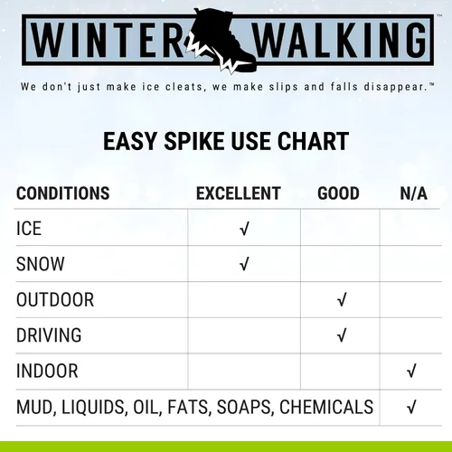Vista 2 de Grampón de Hielo Easy Spike, Ayuda de Tracción de Resistencia Industrial Ligera para Caminar sobre Nieve y Hielo (1 Par)