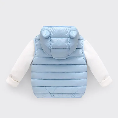 Vista 6 de Cárdigans de gran tamaño para niños pequeños sudadera con capucha sólida abrigos sólidos bebés y niñas prendas vestir