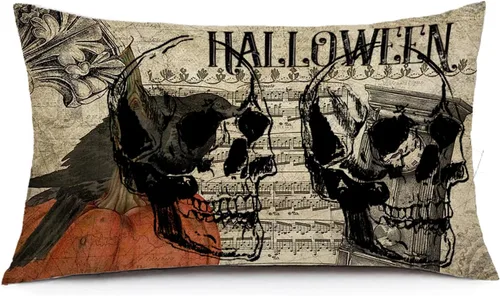 Vista 13 de Funda de almohada de Halloween de 12 x 20 pulgadas con temática otoñal de Just a Spooky Goose en disfraces de Halloween, lindas almohadas