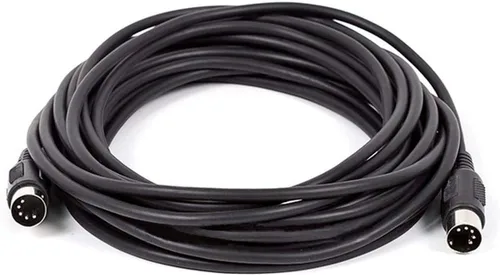 Vista 6 de Cable MIDI Monoprice - Conectores DIN de 5 pines, blindados, carcasas de conectores moldeadas, 28 AWG, 10 pies, negro