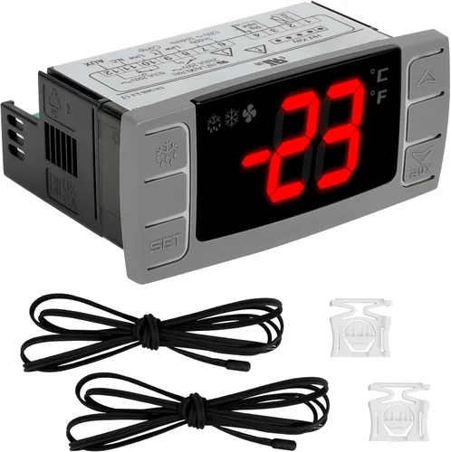 Vista 9 de Controlador de temperatura digital con sonda de sensor, OE: PJEZS0H100 Para refrigeradores/congeladores, termostato digital con sonda de sensor