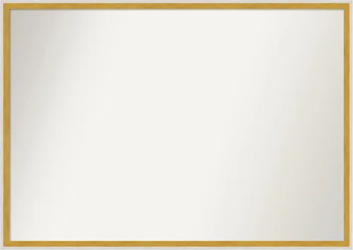 Vista 210 de Amanti Art Espejo de baño blanco para sobre el fregadero, 22 x 45 pulgadas, espejo de tocador rectangular blanco Lucie, marco de madera moderno