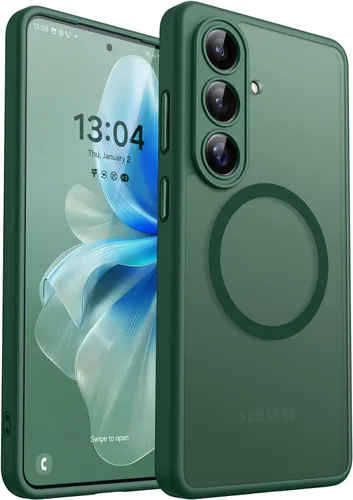 Vista 64 de CANSHN Funda diseñada para Samsung Galaxy A16-5G [protección completa de la cámara] [compatible con Magsafe] funda protectora trasera translúcida