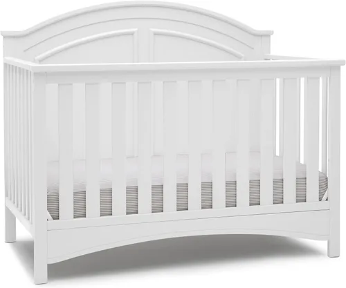 Vista 9 de Delta Children Perry, cuna convertible 6 en 1, con certificado Greenguard Gold, color blanco Bianca
