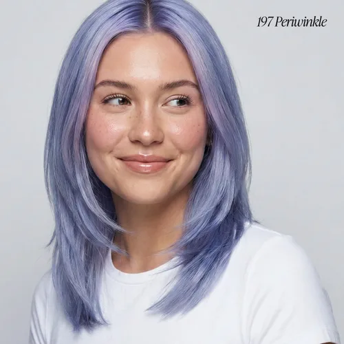 Vista 2 de Adore Tinte semipermanente morado para el cabello, vegano y libre de crueldad, 4 onzas líquidas, 197 Peri Winkle (paquete de 2)