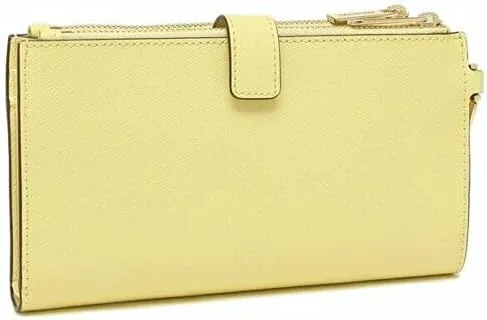Vista 3 de Michael Kors Jet Set - Pulsera de viaje con doble cremallera para teléfono color amarillo Amarillo M