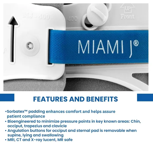 Vista 5 de Ossur Miami J Collar Cervical para el Cuello - Soporte para el Cuello para Alivio del Dolor y Apoyo Collar Cervical para Dolor de Cuello y Apoyo