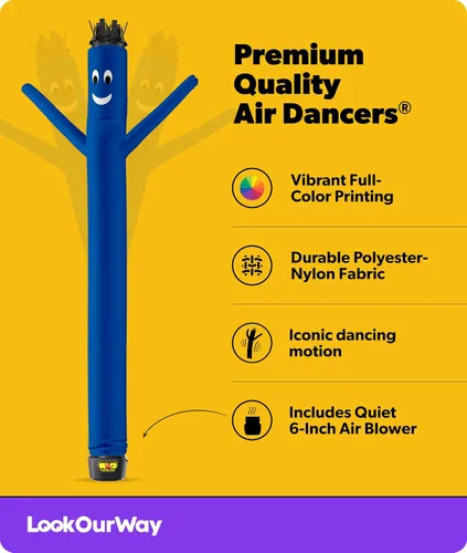 Vista 3 de LookOurWay Juego original de bailarinas de aire de 5.9 ft soplador Azul