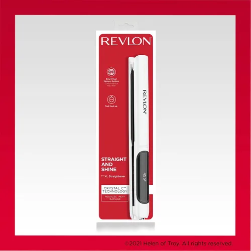 Vista 6 de REVLON Crystal C + plancha digital de cerámica para el cabello, brillo de larga duración y menos encrespamiento, (1 pulgada)