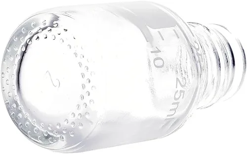 Vista 7 de Moonetto 10 botellas de vidrio redondas graduadas de 0.8 fl oz para medios de comunicación/almacenamiento con solvente con tapón de rosca